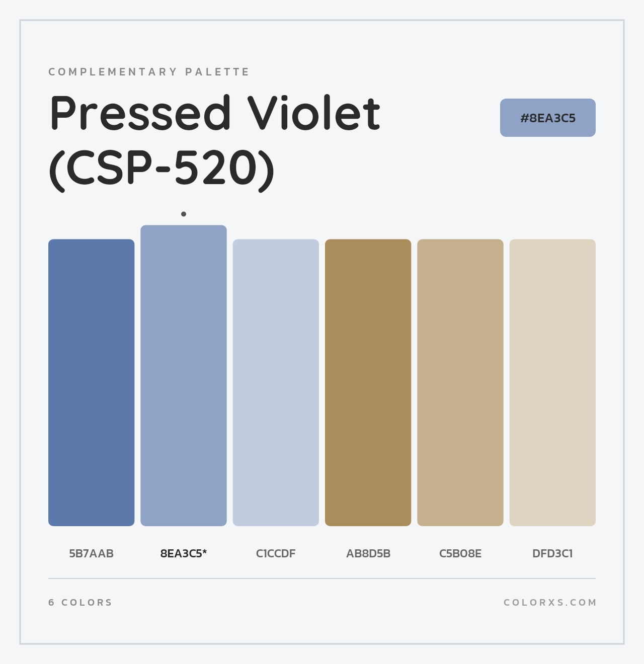Pressed Violet (CSP-520) - Complementary Color Palette
