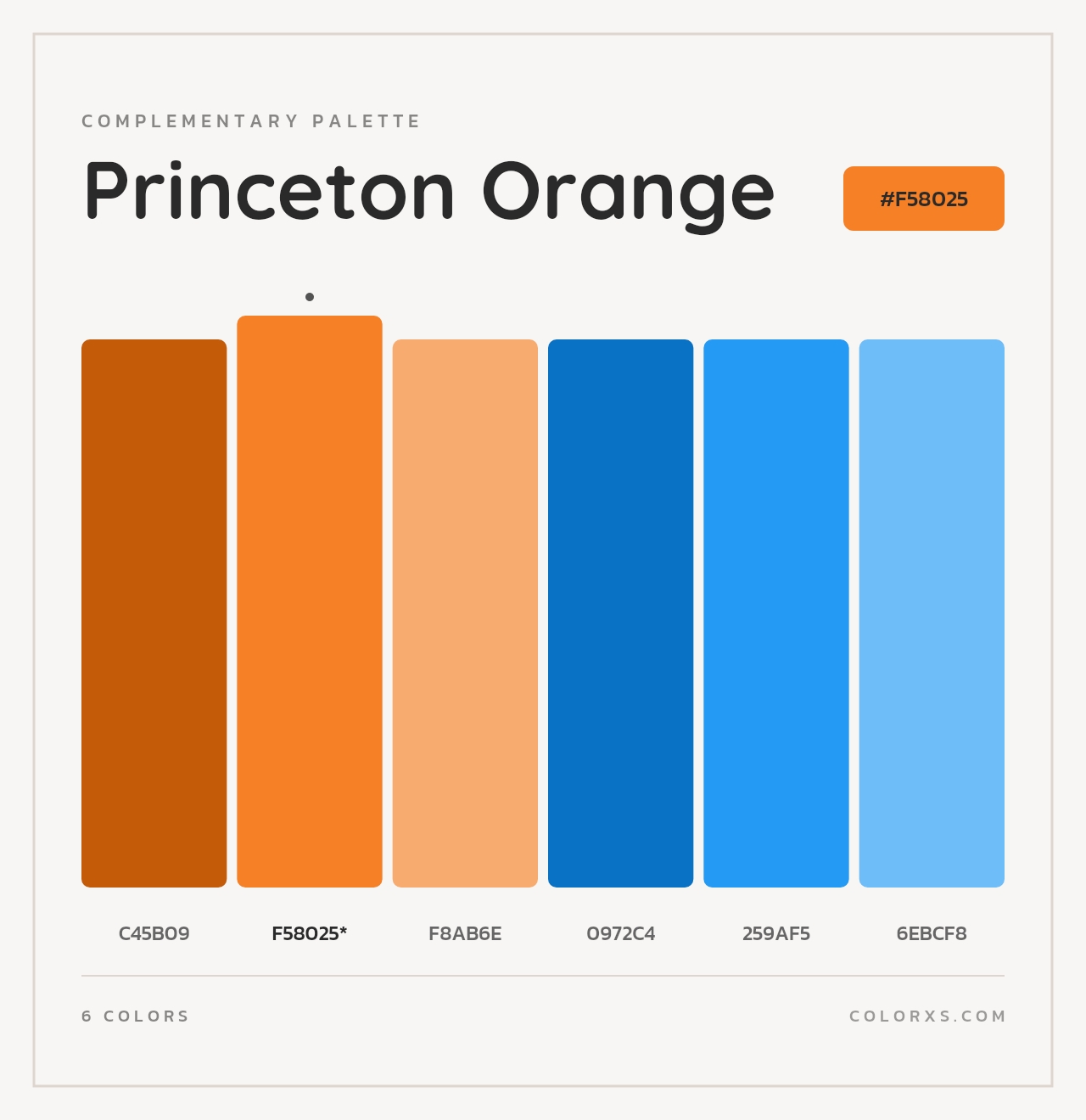 Princeton Orange - Complementary Color Palette