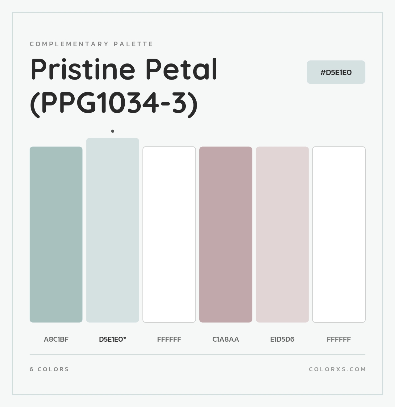 Pristine Petal (PPG1034-3) - Complementary Color Palette