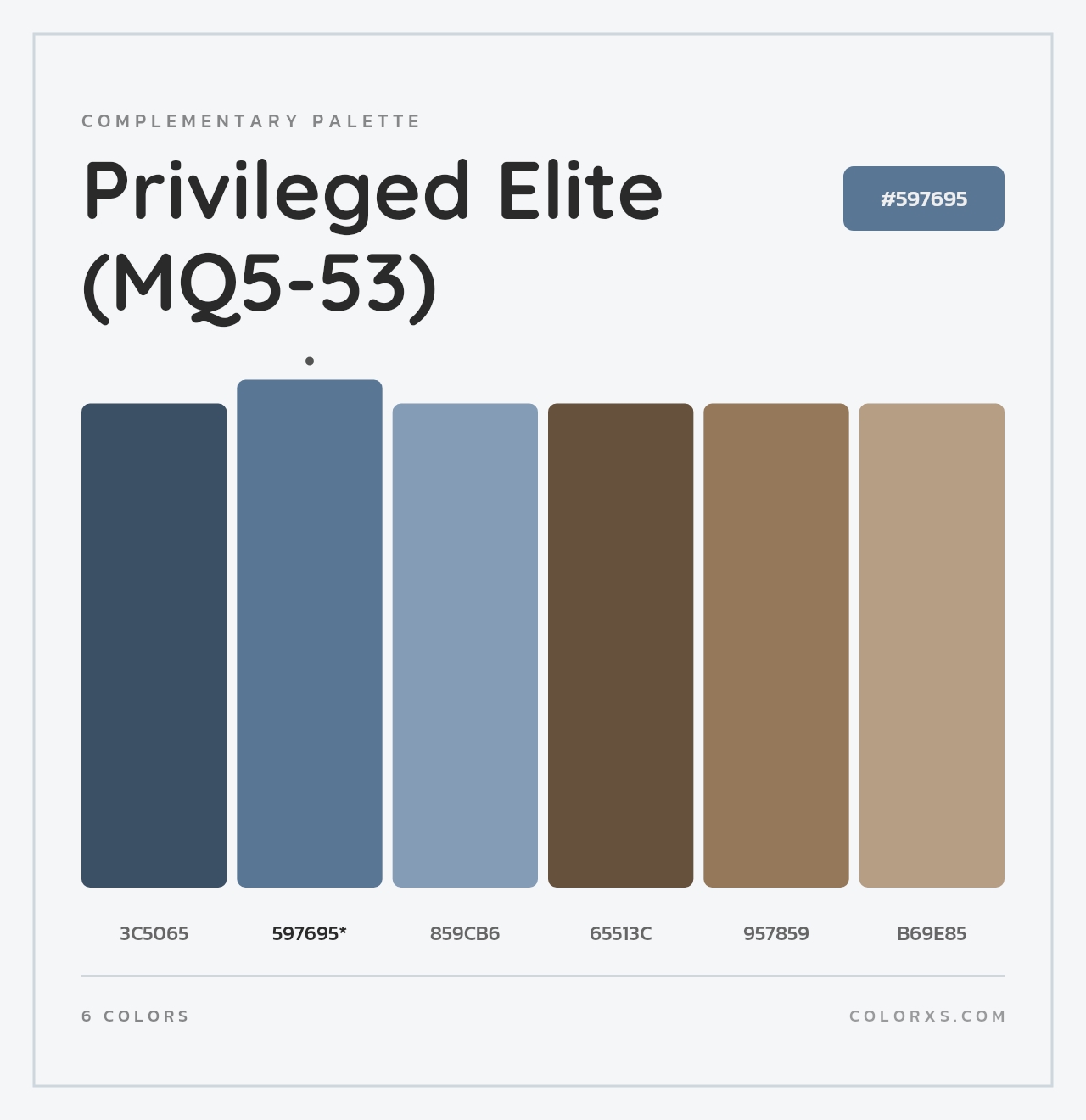 Privileged Elite (MQ5-53) - Complementary Color Palette