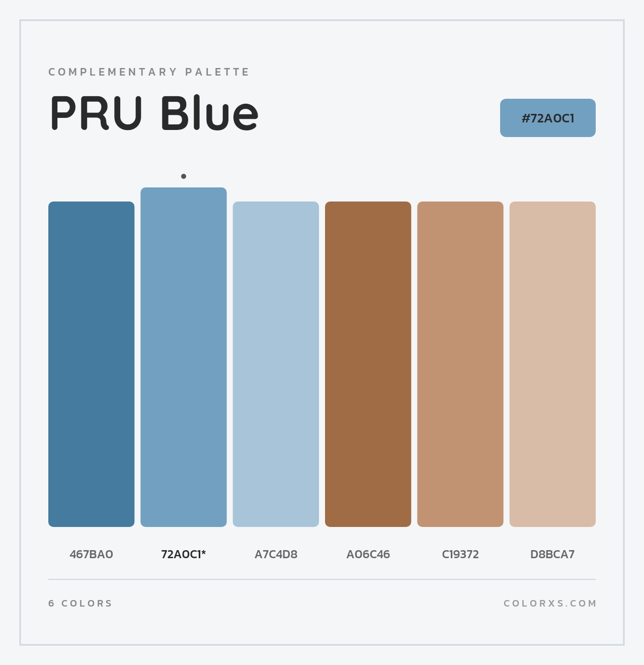 PRU Blue - Complementary Color Palette