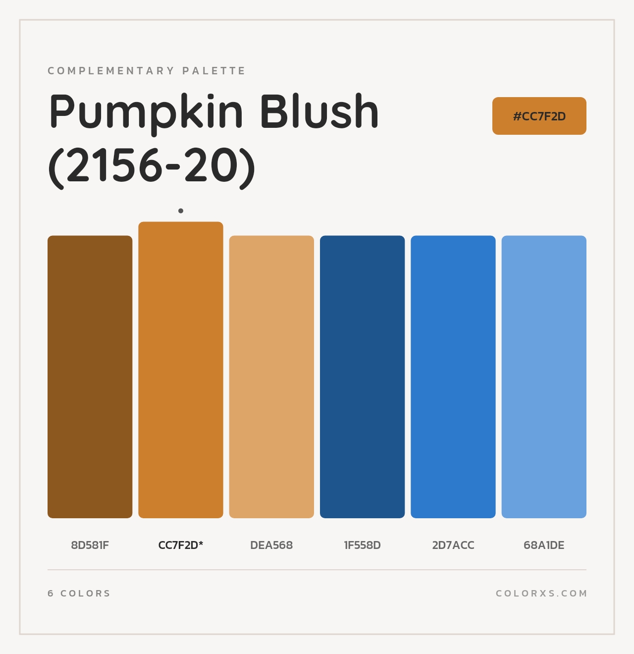 Pumpkin Blush (2156-20) - Complementary Color Palette