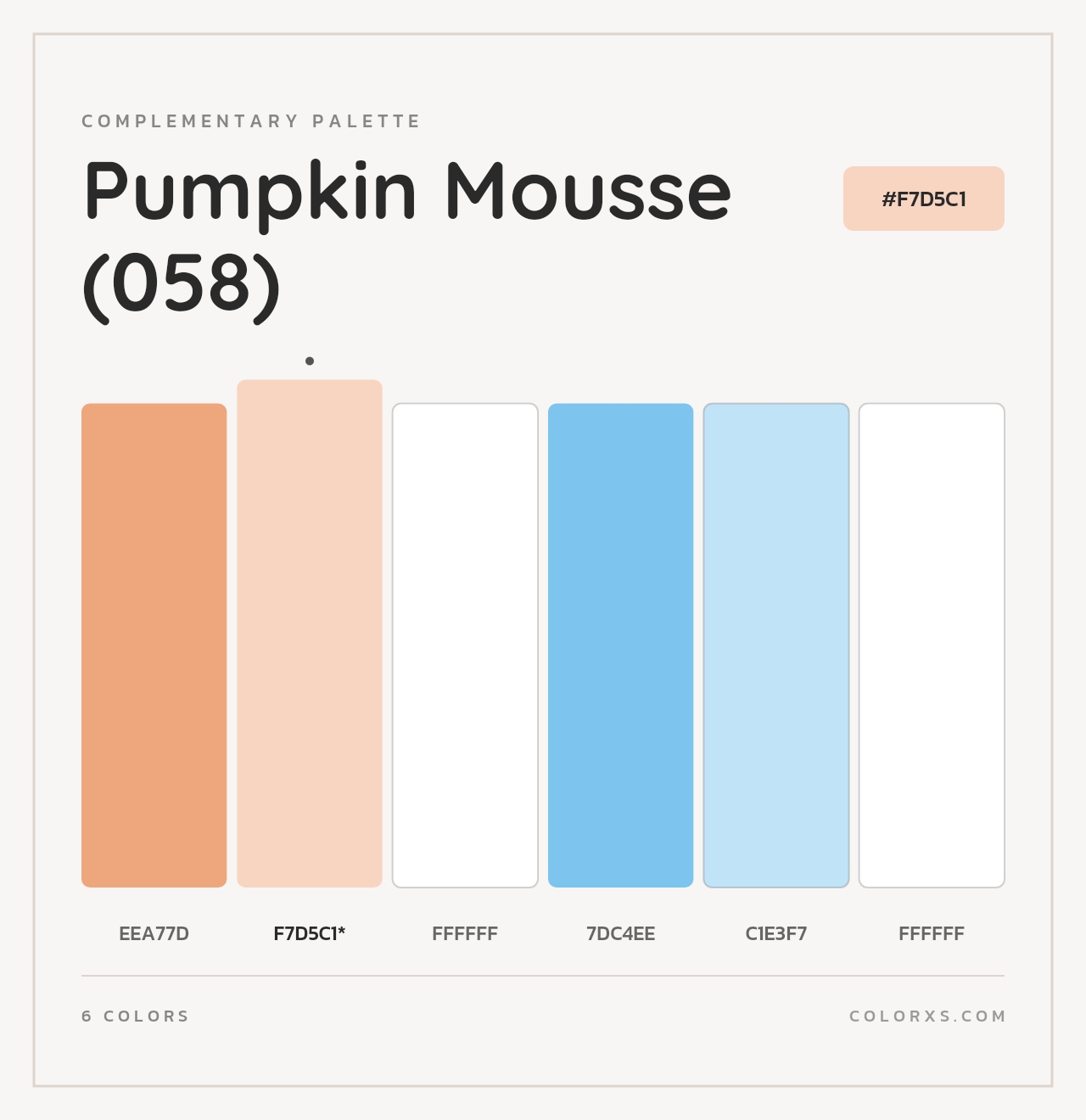 Pumpkin Mousse (058) - Complementary Color Palette