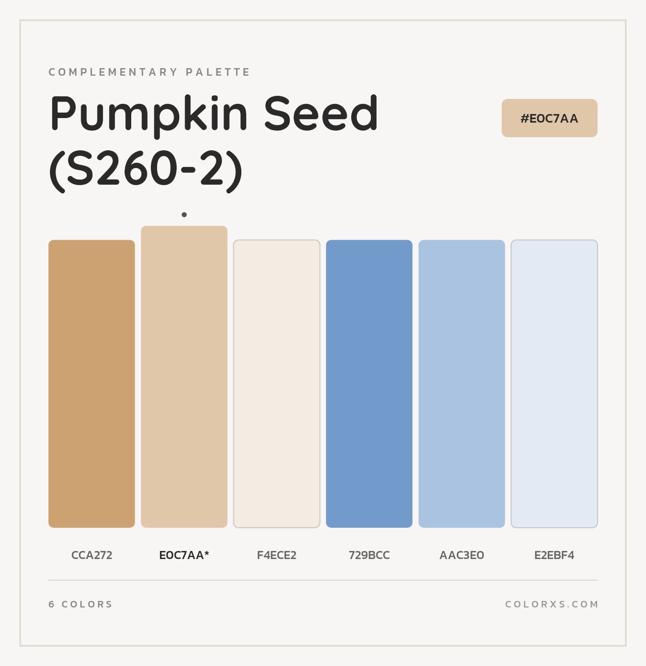 Pumpkin Seed (S260-2) - Complementary Color Palette