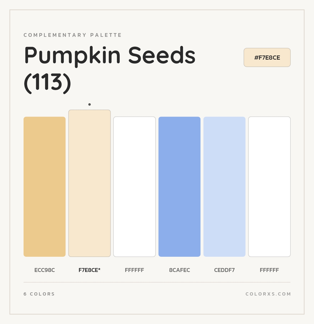 Pumpkin Seeds (113) - Complementary Color Palette