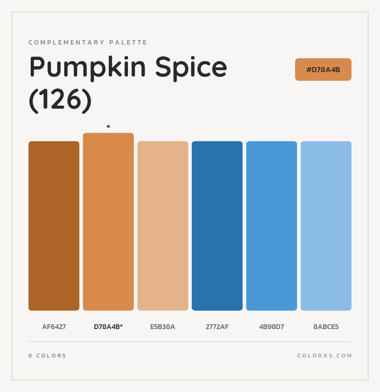 Pumpkin Spice (126) - Complementary Color Palette