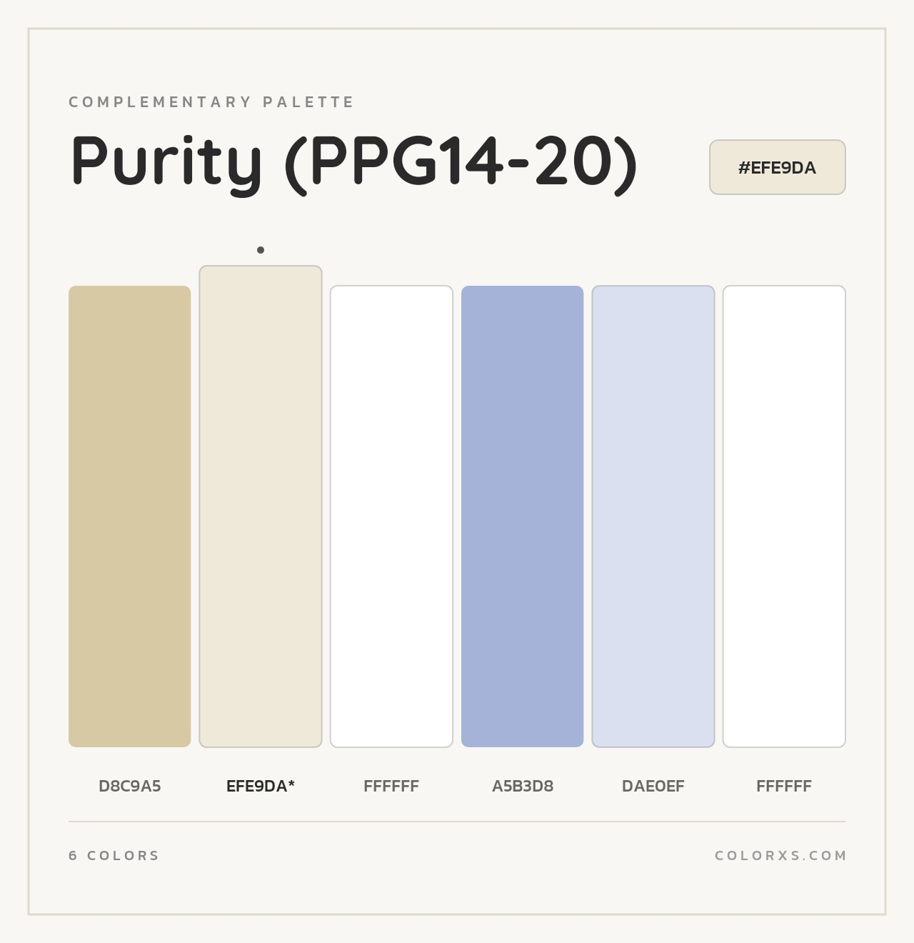 Purity (PPG14-20) - Complementary Color Palette