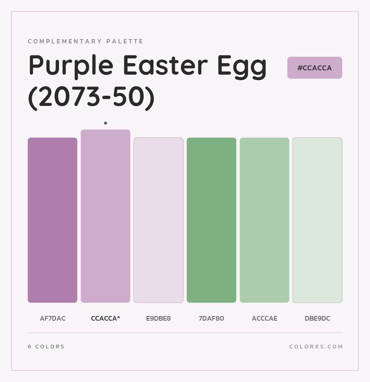 Purple Easter Egg (2073-50) - Complementary Color Palette