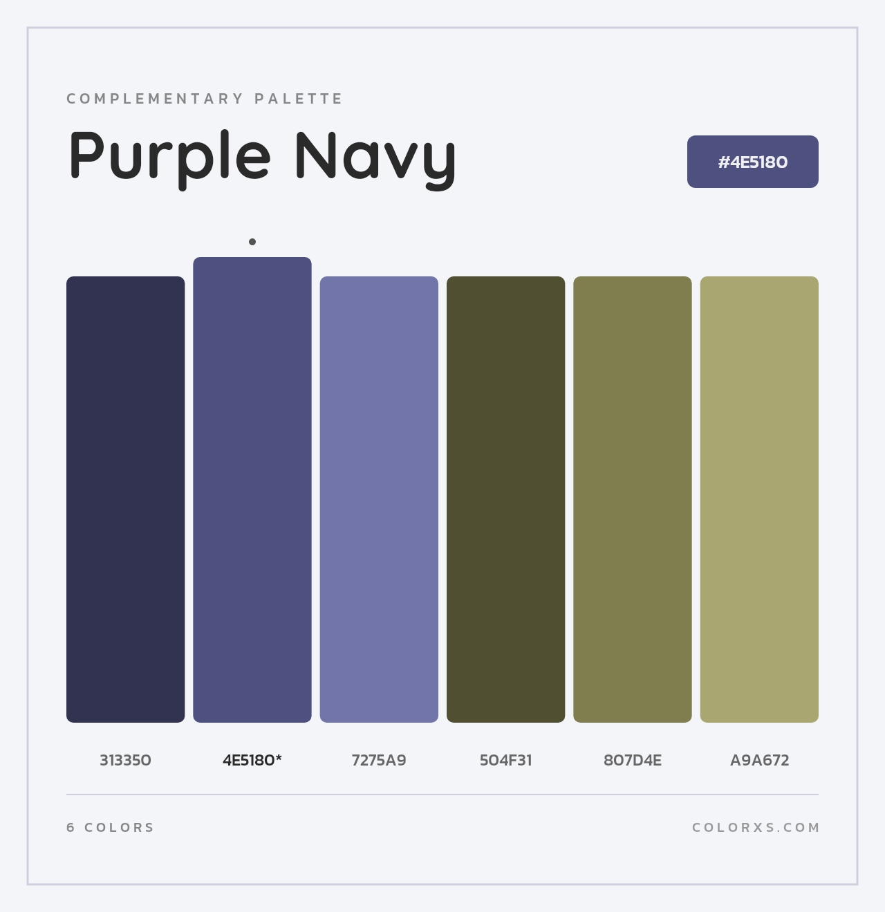 Purple Navy - Complementary Color Palette