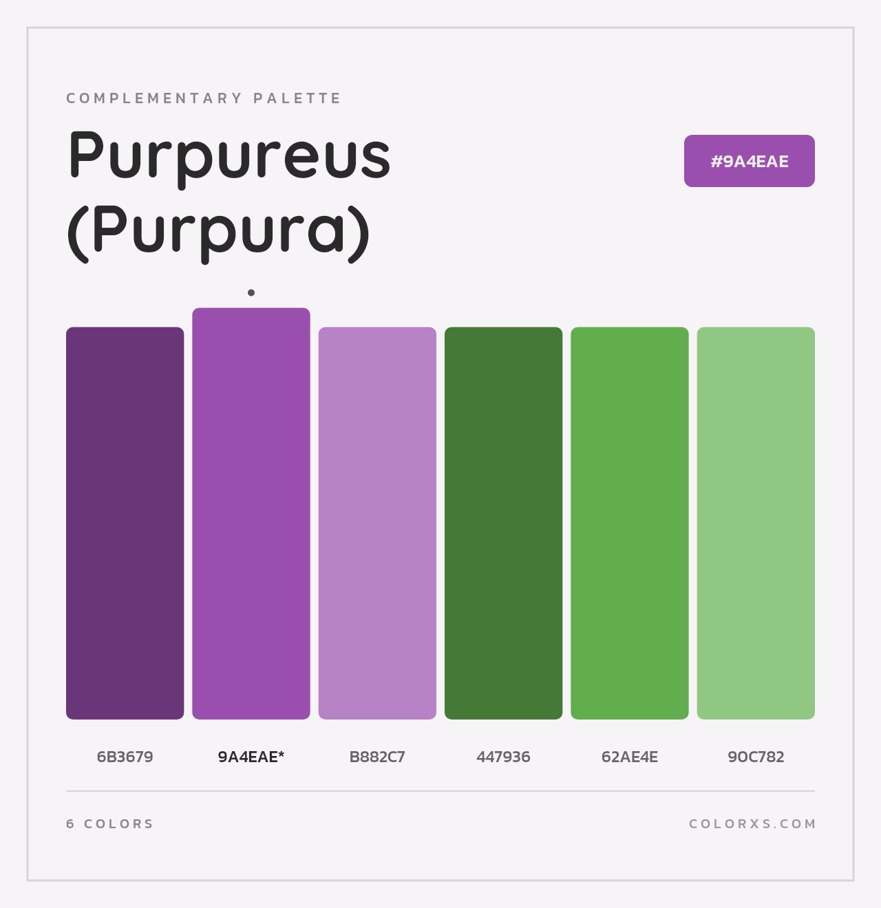 Purpureus (Purpura) - Complementary Color Palette