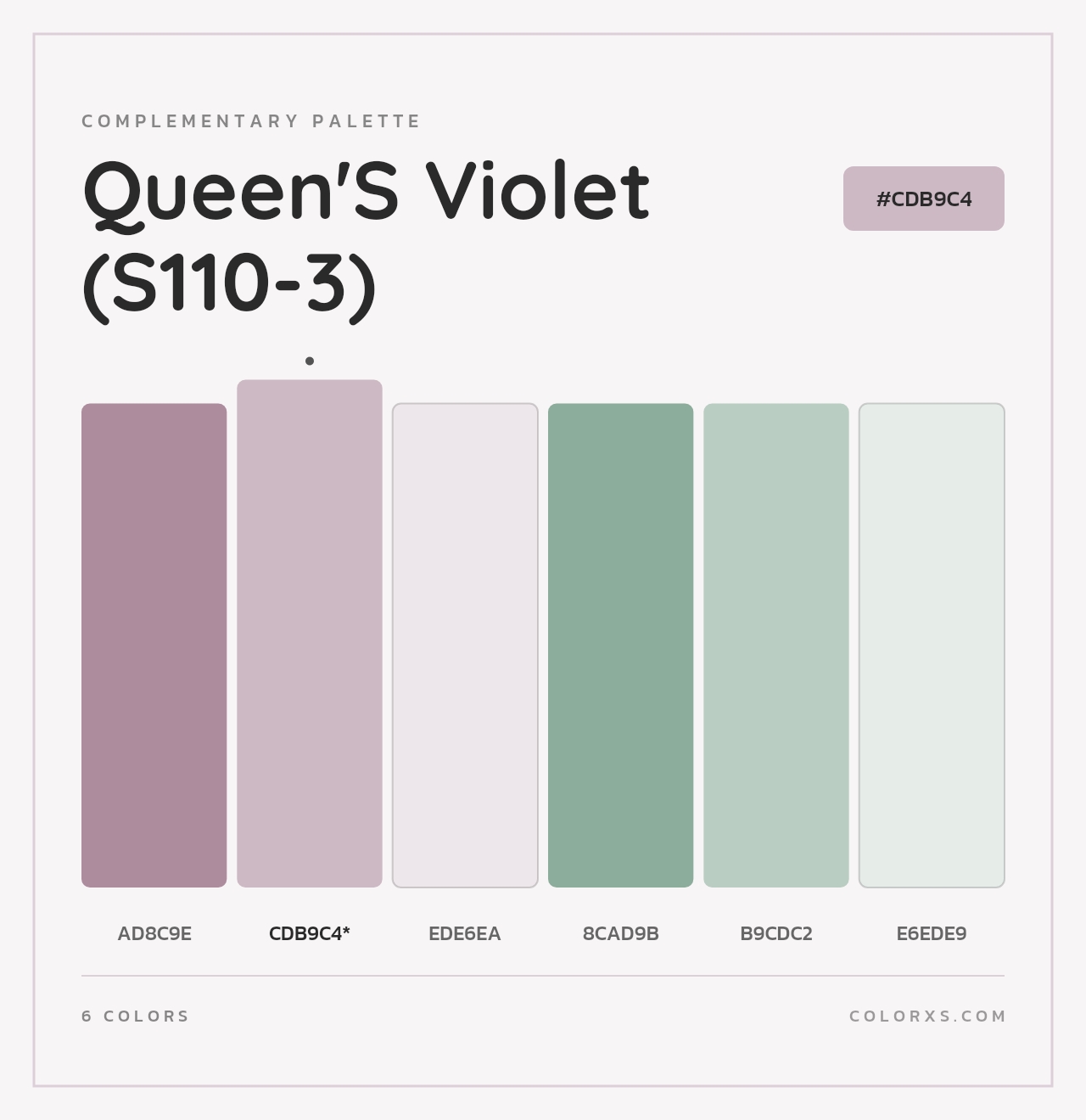 Queen'S Violet (S110-3) - Complementary Color Palette