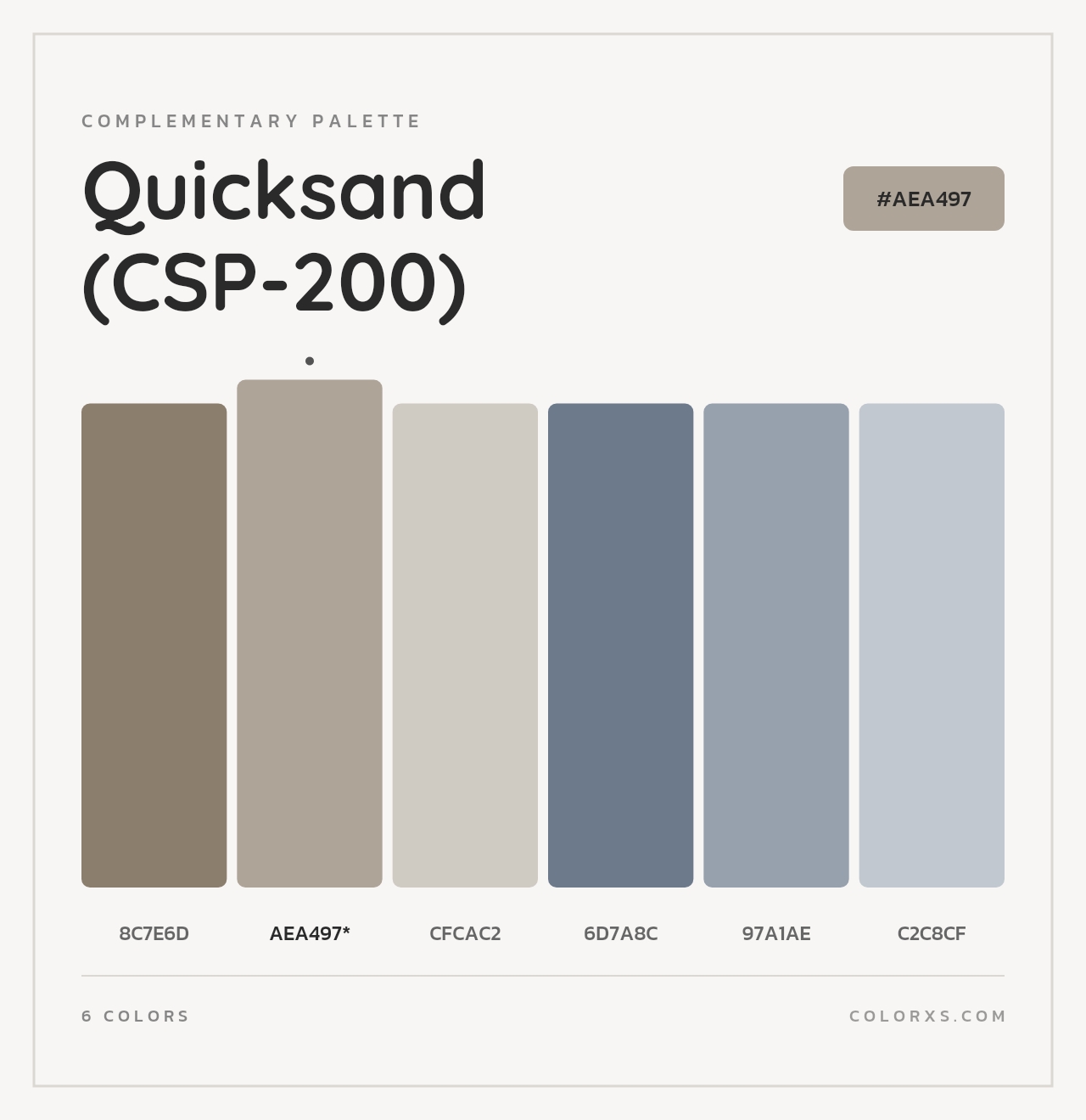 Quicksand (CSP-200) - Complementary Color Palette