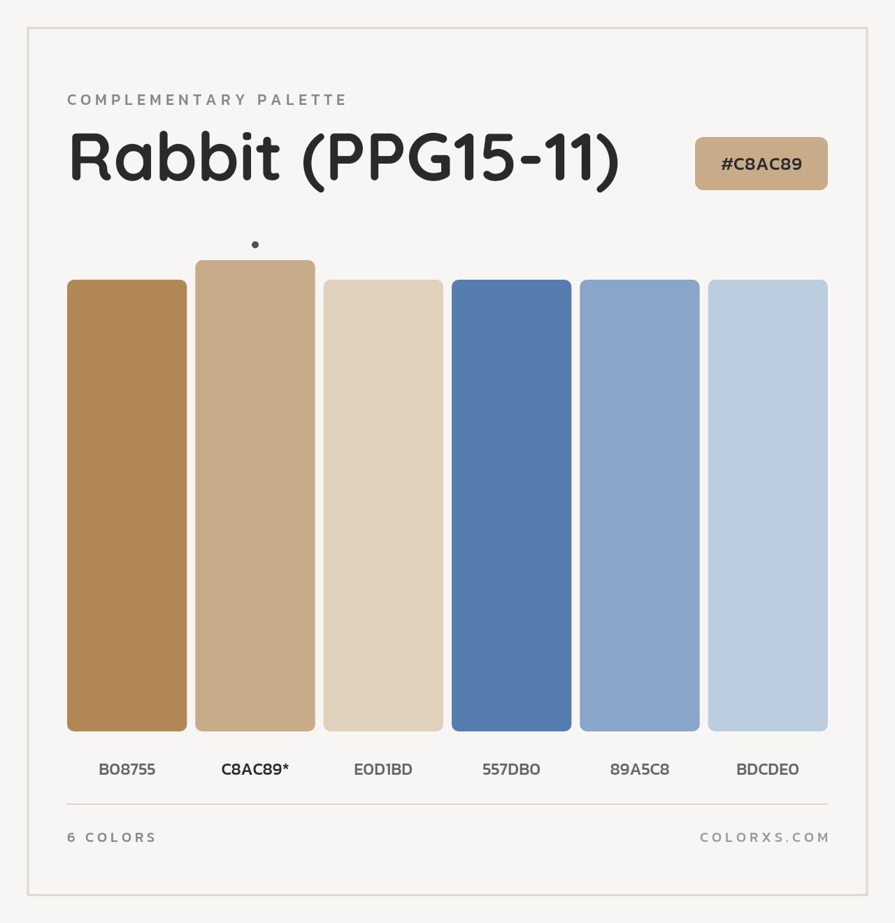 Rabbit (PPG15-11) - Complementary Color Palette