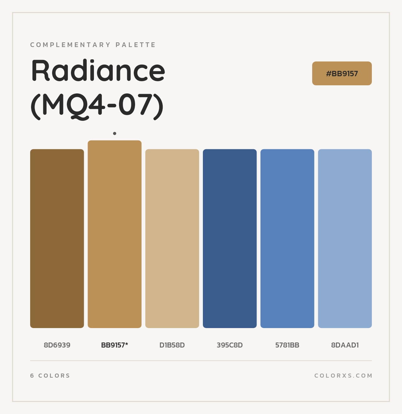 Radiance (MQ4-07) - Complementary Color Palette