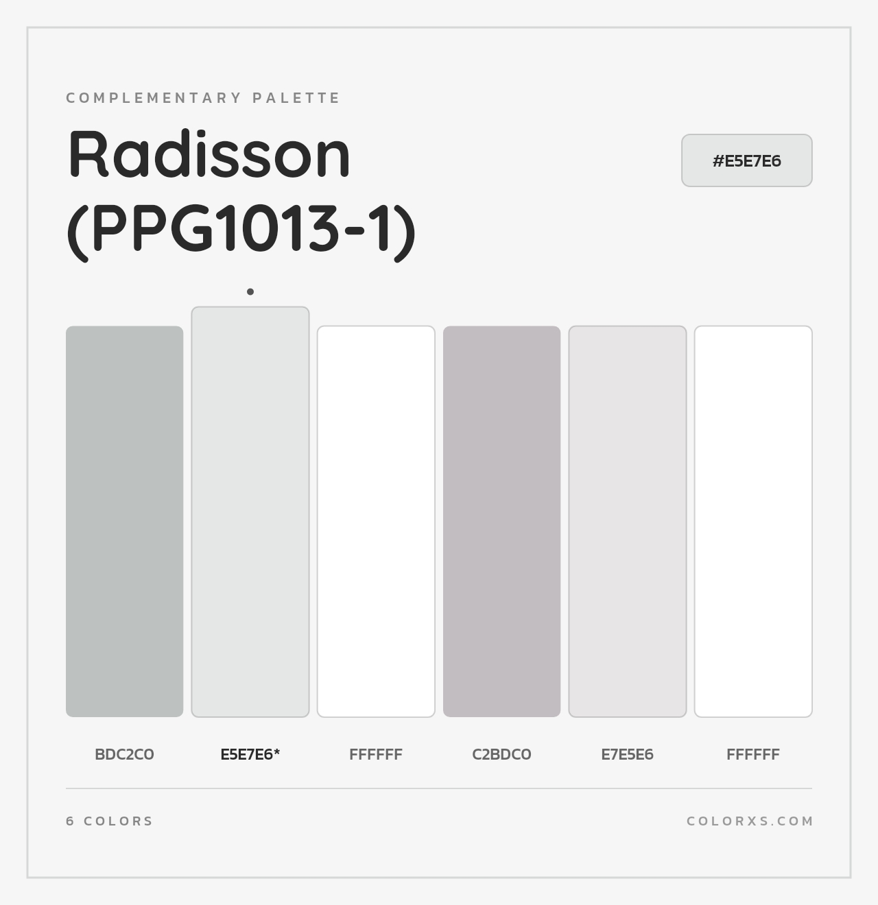 Radisson (PPG1013-1) - Complementary Color Palette