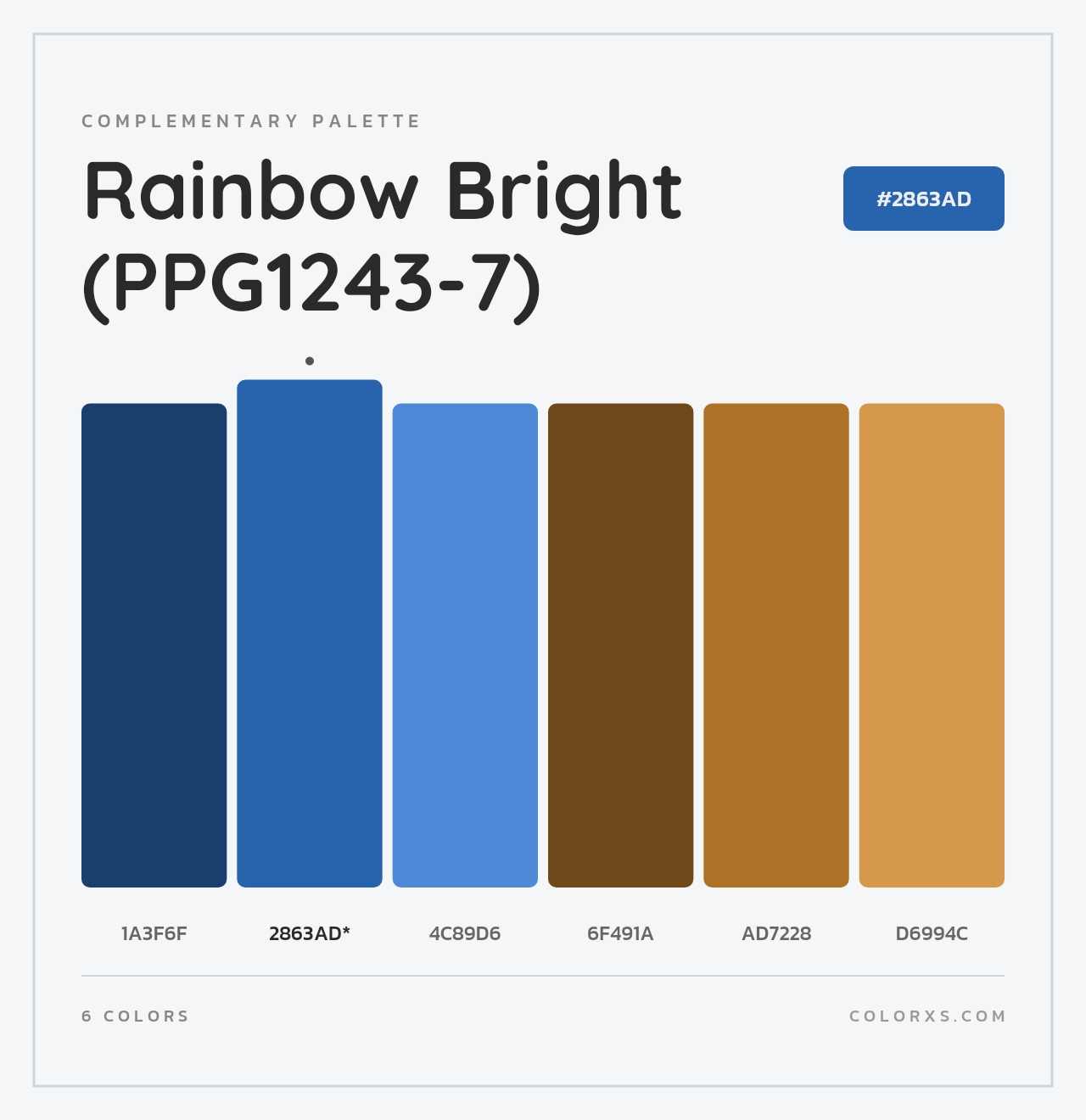 Rainbow Bright (PPG1243-7) - Complementary Color Palette