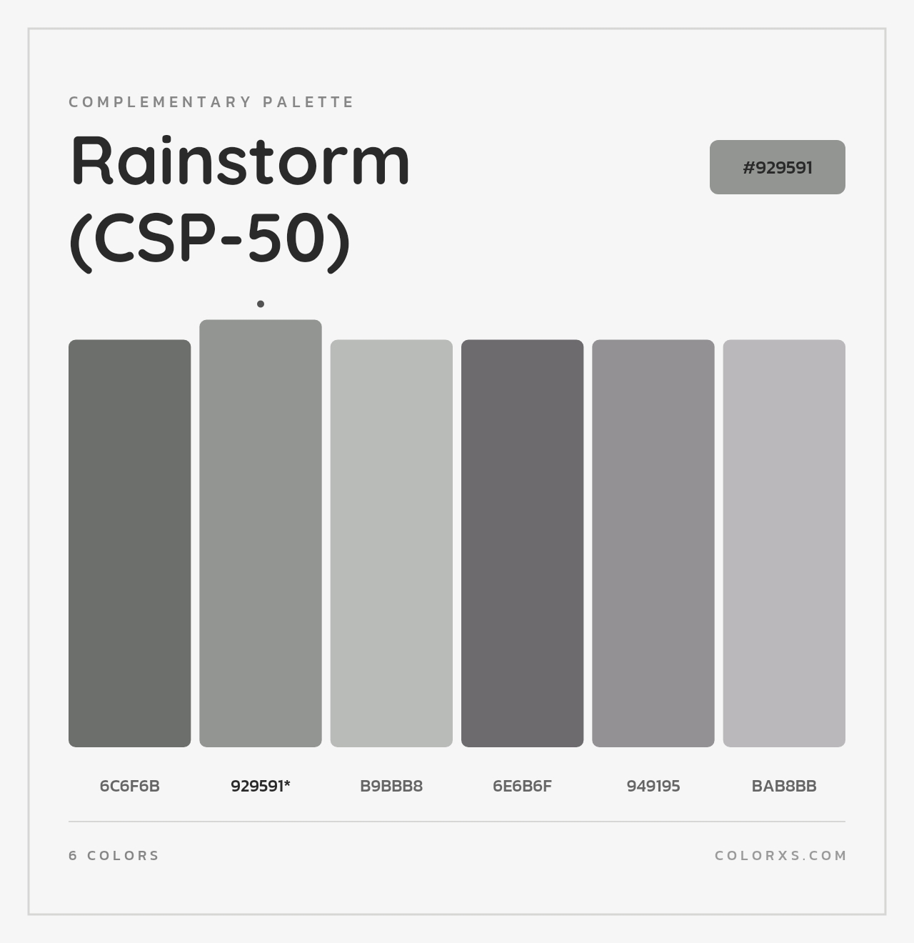 Rainstorm (CSP-50) - Complementary Color Palette