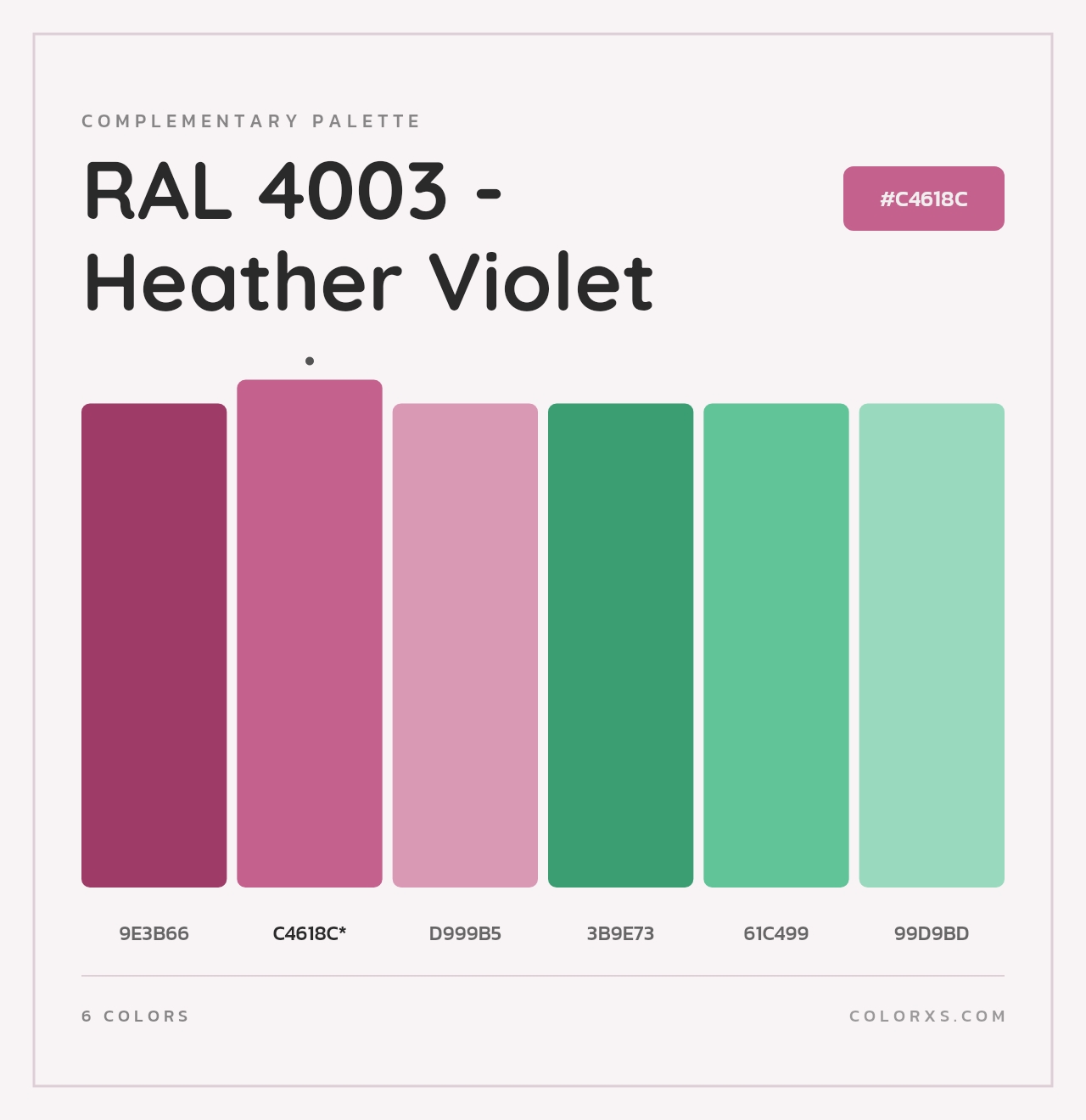RAL 4003 - Heather Violet - Complementary Color Palette
