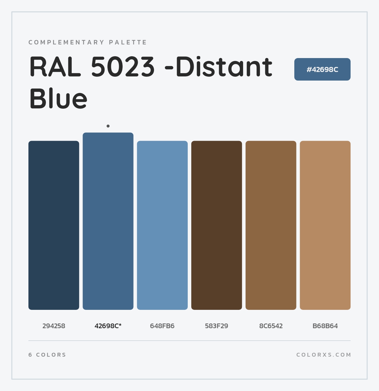 RAL 5023 -Distant Blue - Complementary Color Palette