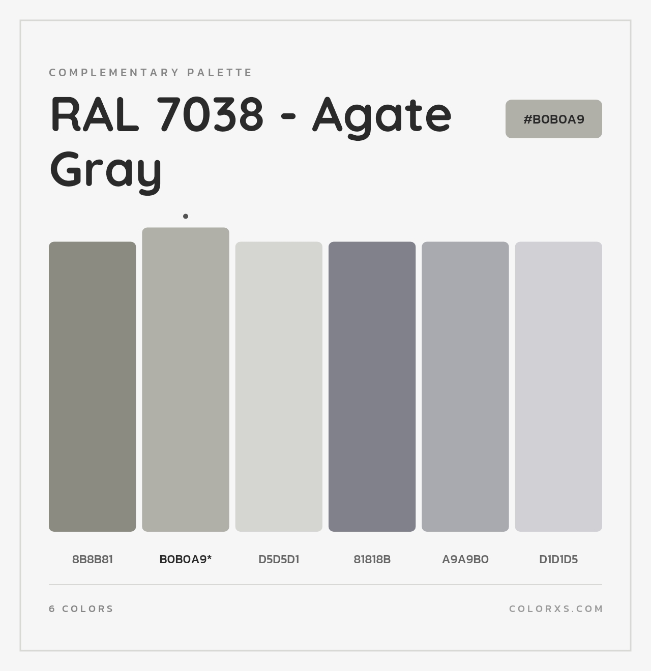 RAL 7038 - Agate Gray - Complementary Color Palette