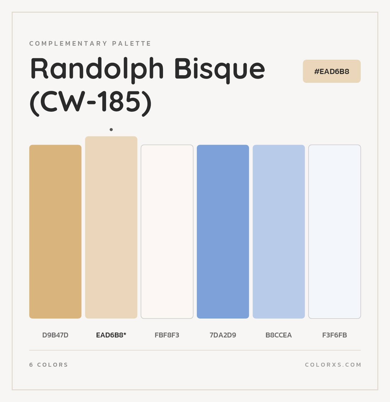 Randolph Bisque (CW-185) - Complementary Color Palette