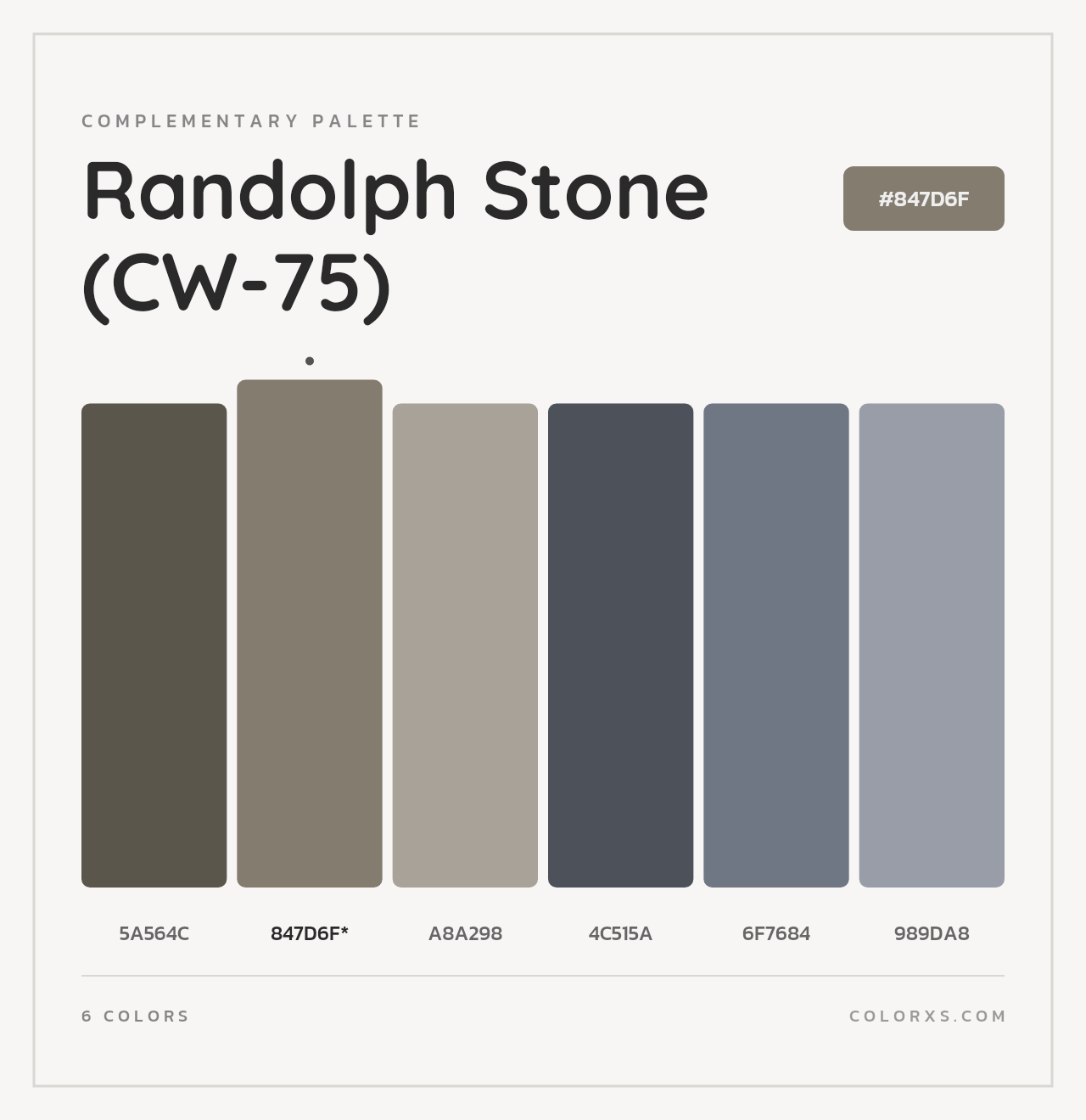Randolph Stone (CW-75) - Complementary Color Palette