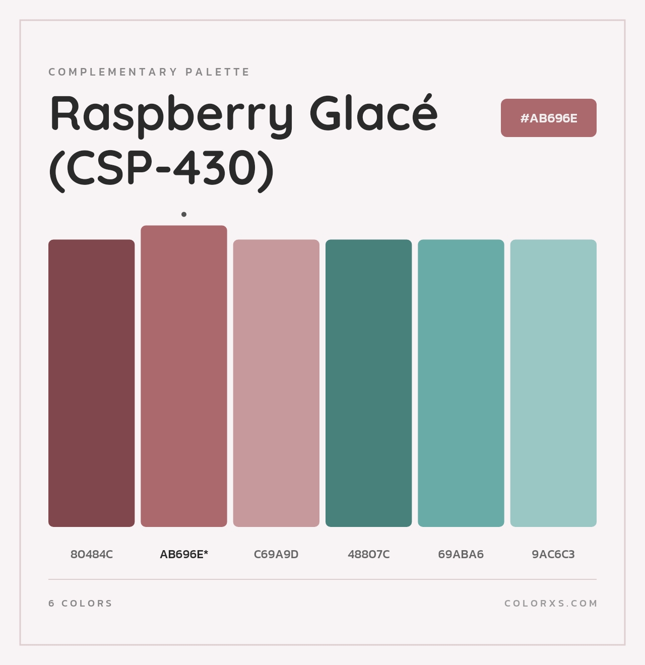 Raspberry Glacé (CSP-430) - Complementary Color Palette