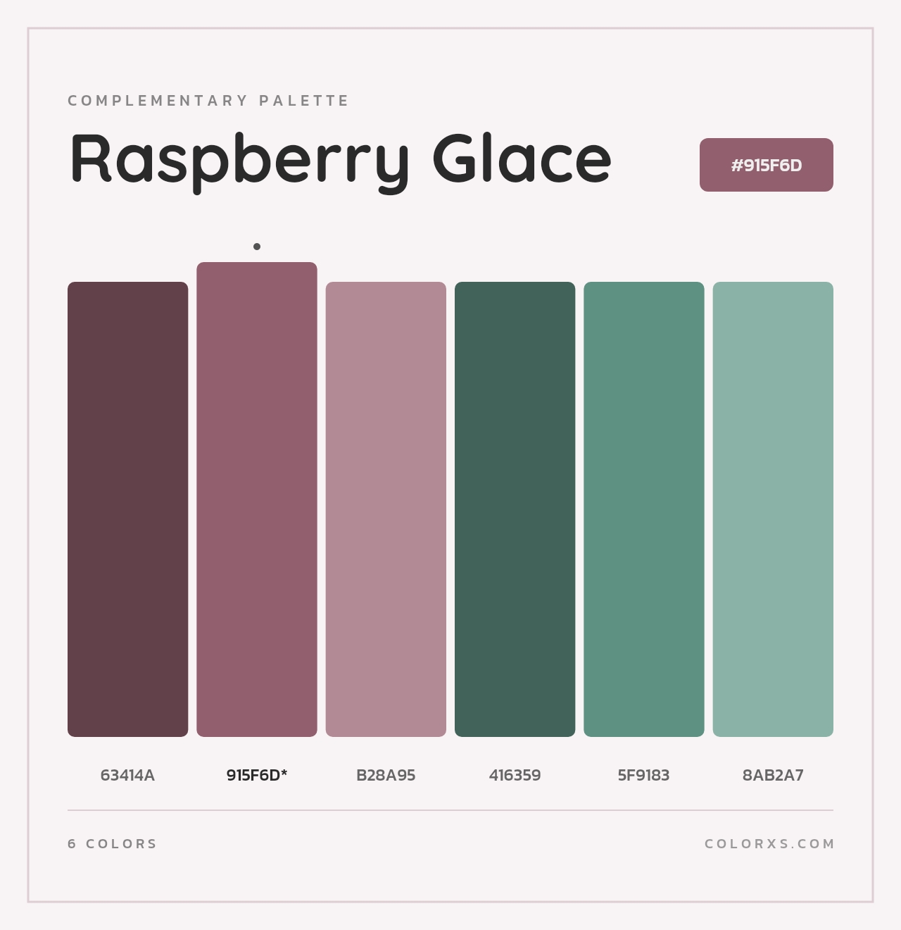 Raspberry Glace - Complementary Color Palette