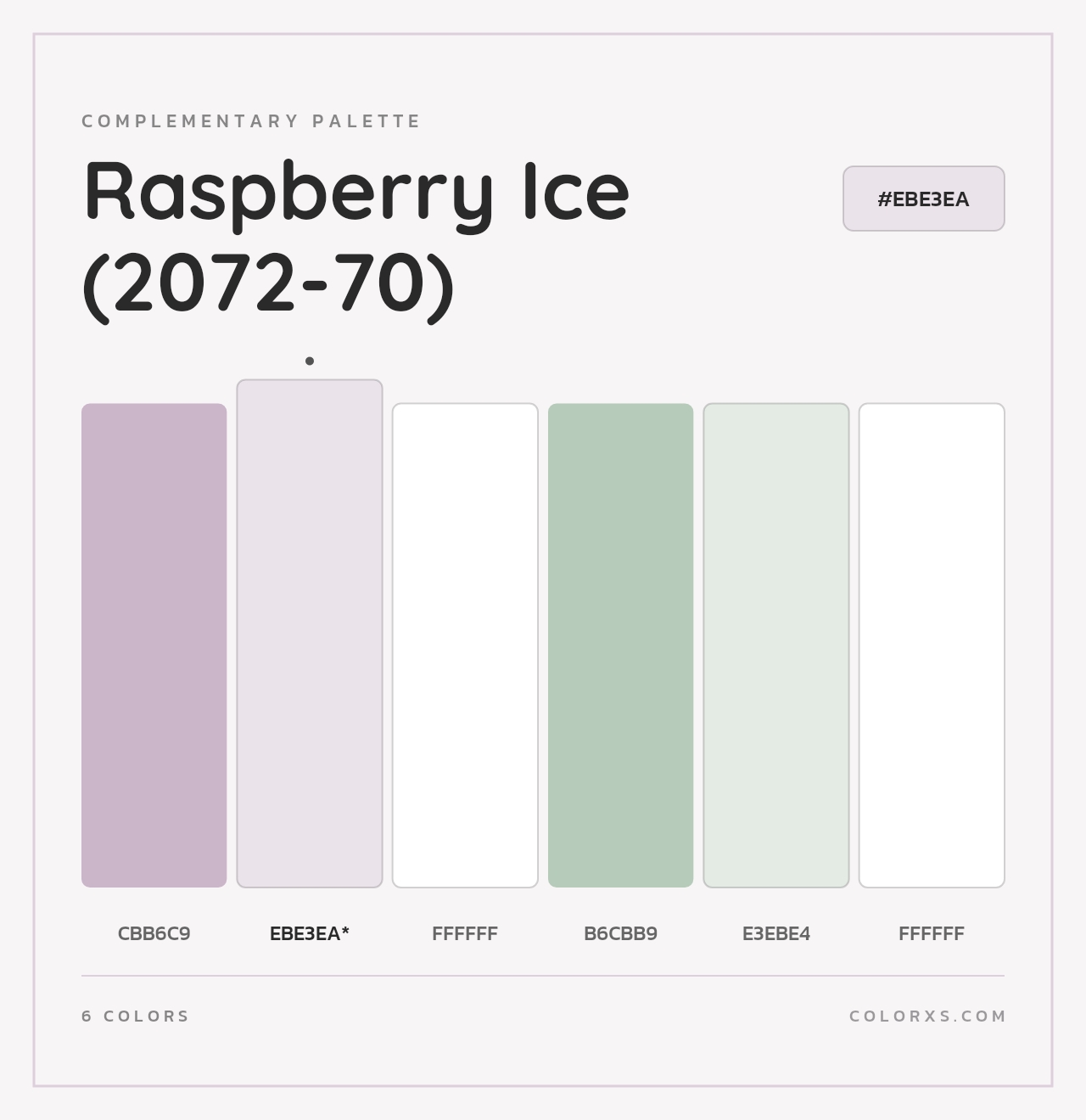 Raspberry Ice (2072-70) - Complementary Color Palette