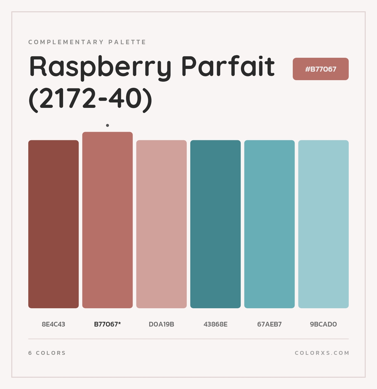 Raspberry Parfait (2172-40) - Complementary Color Palette