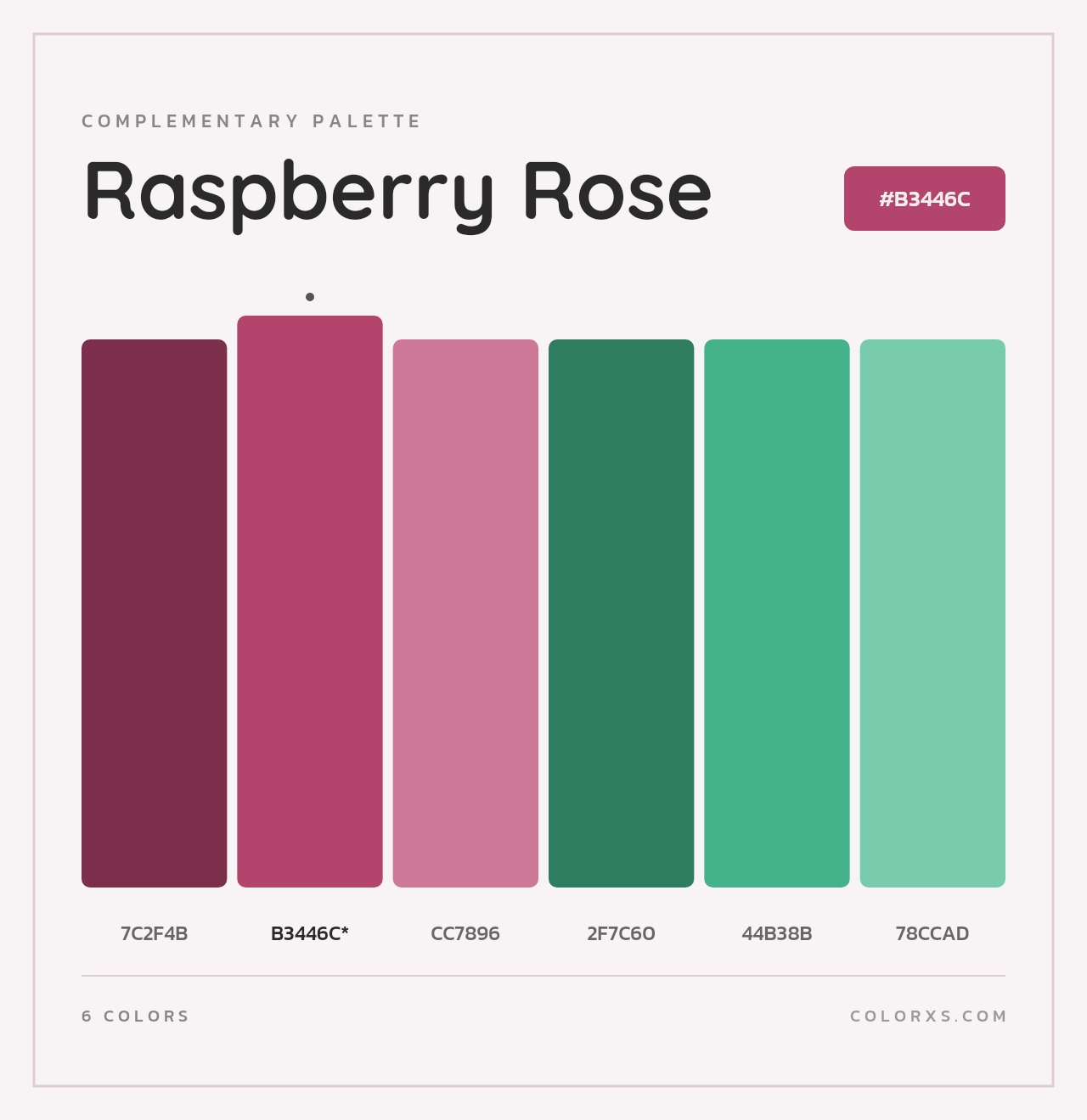 Raspberry Rose - Complementary Color Palette