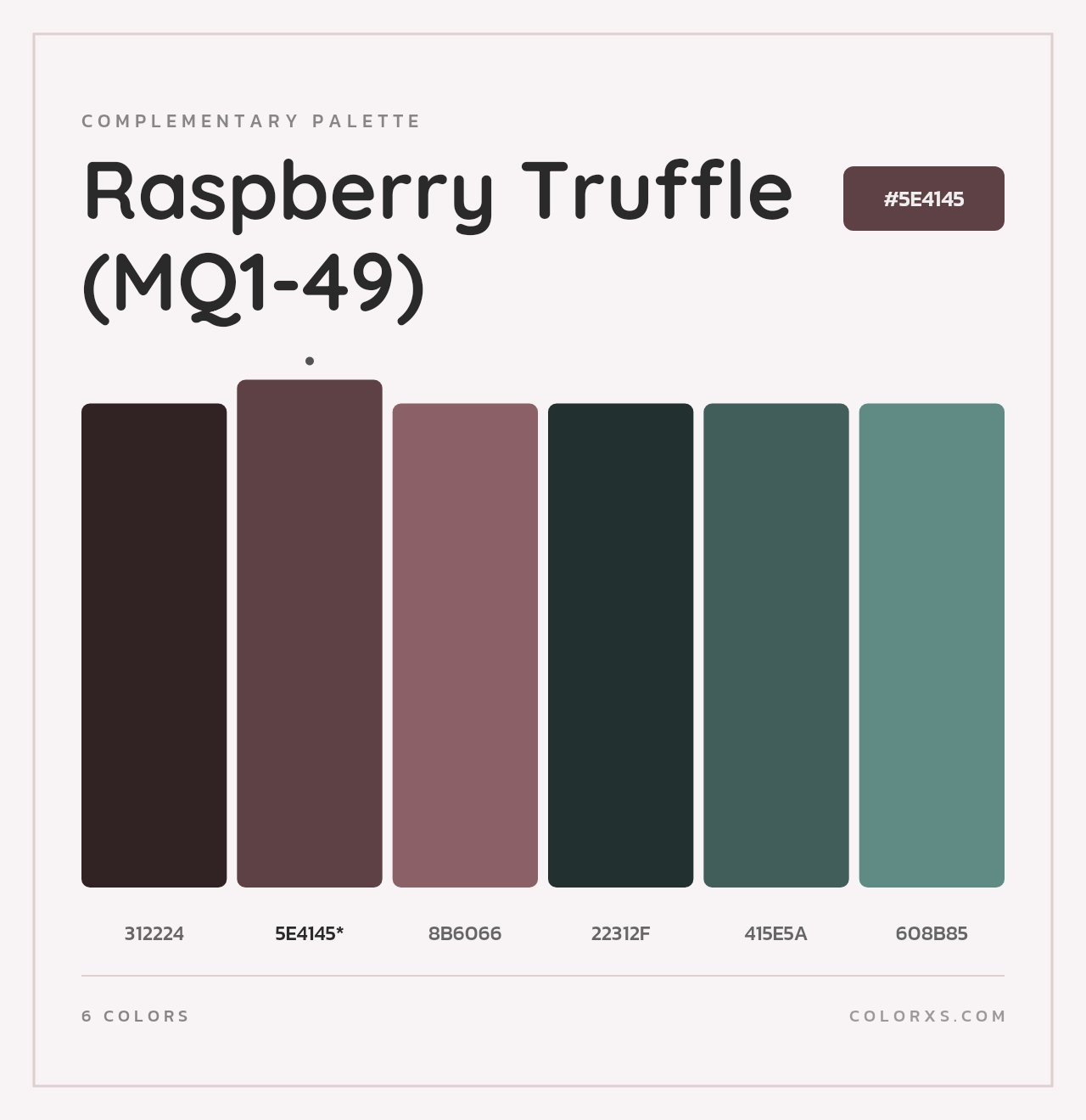Raspberry Truffle (MQ1-49) - Complementary Color Palette