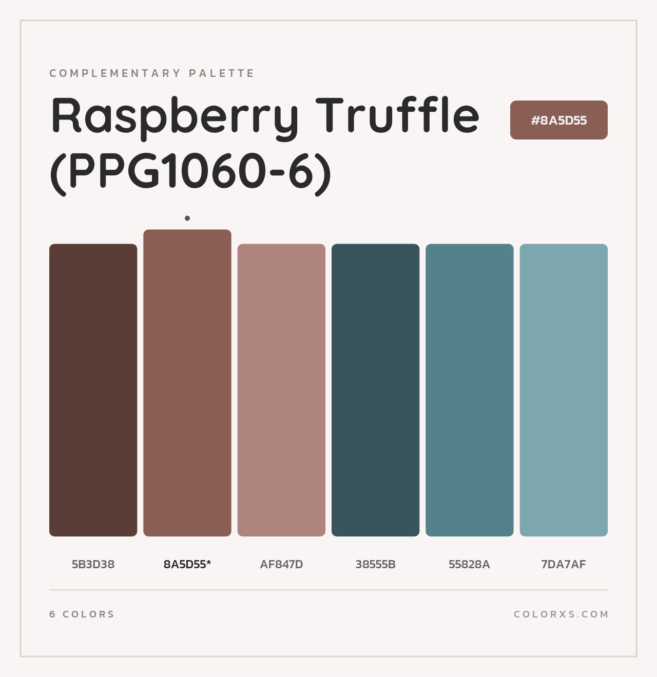 Raspberry Truffle (PPG1060-6) - Complementary Color Palette
