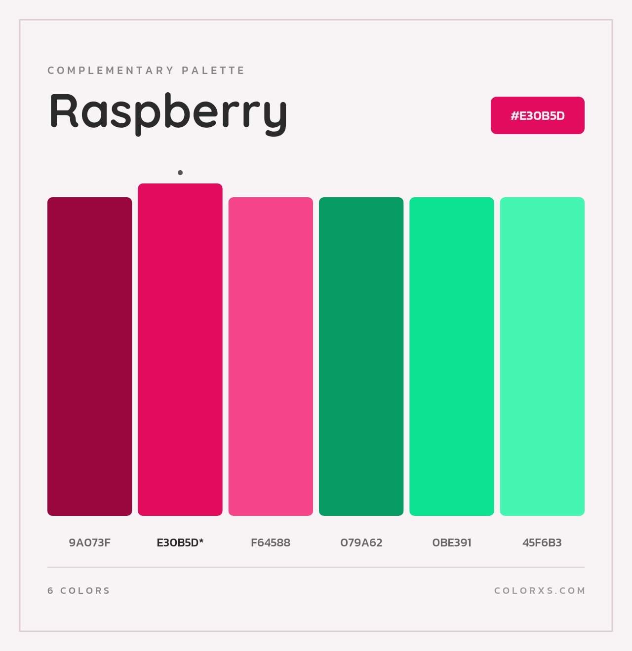 Raspberry - Complementary Color Palette