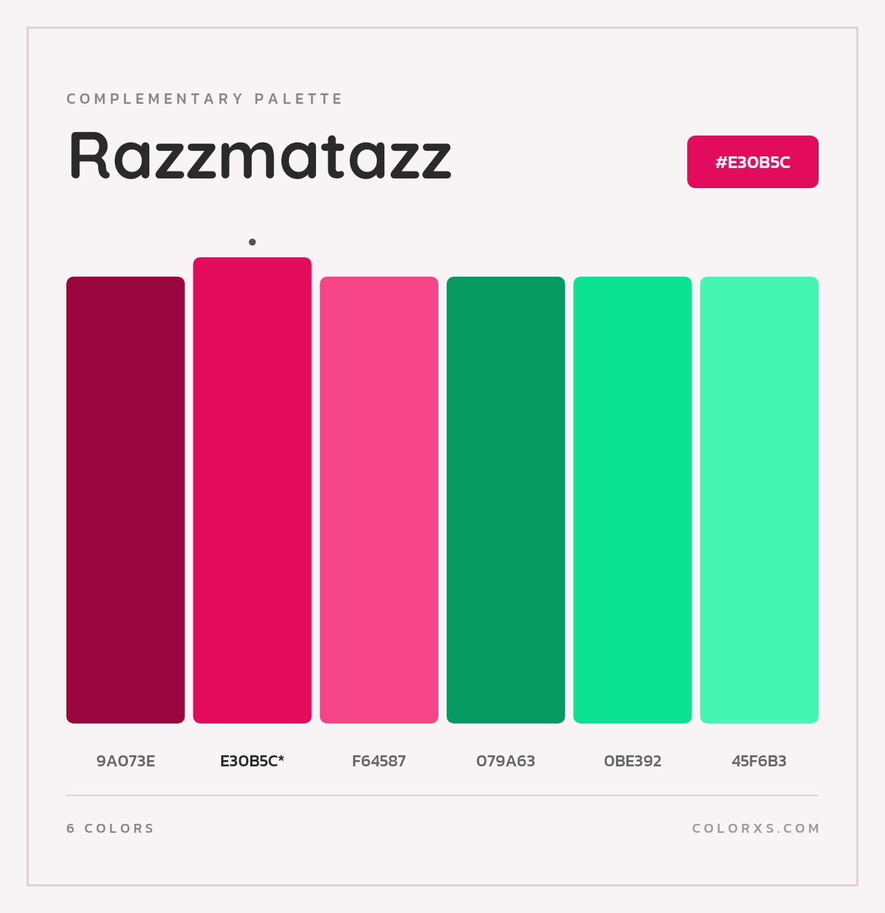Razzmatazz - Complementary Color Palette
