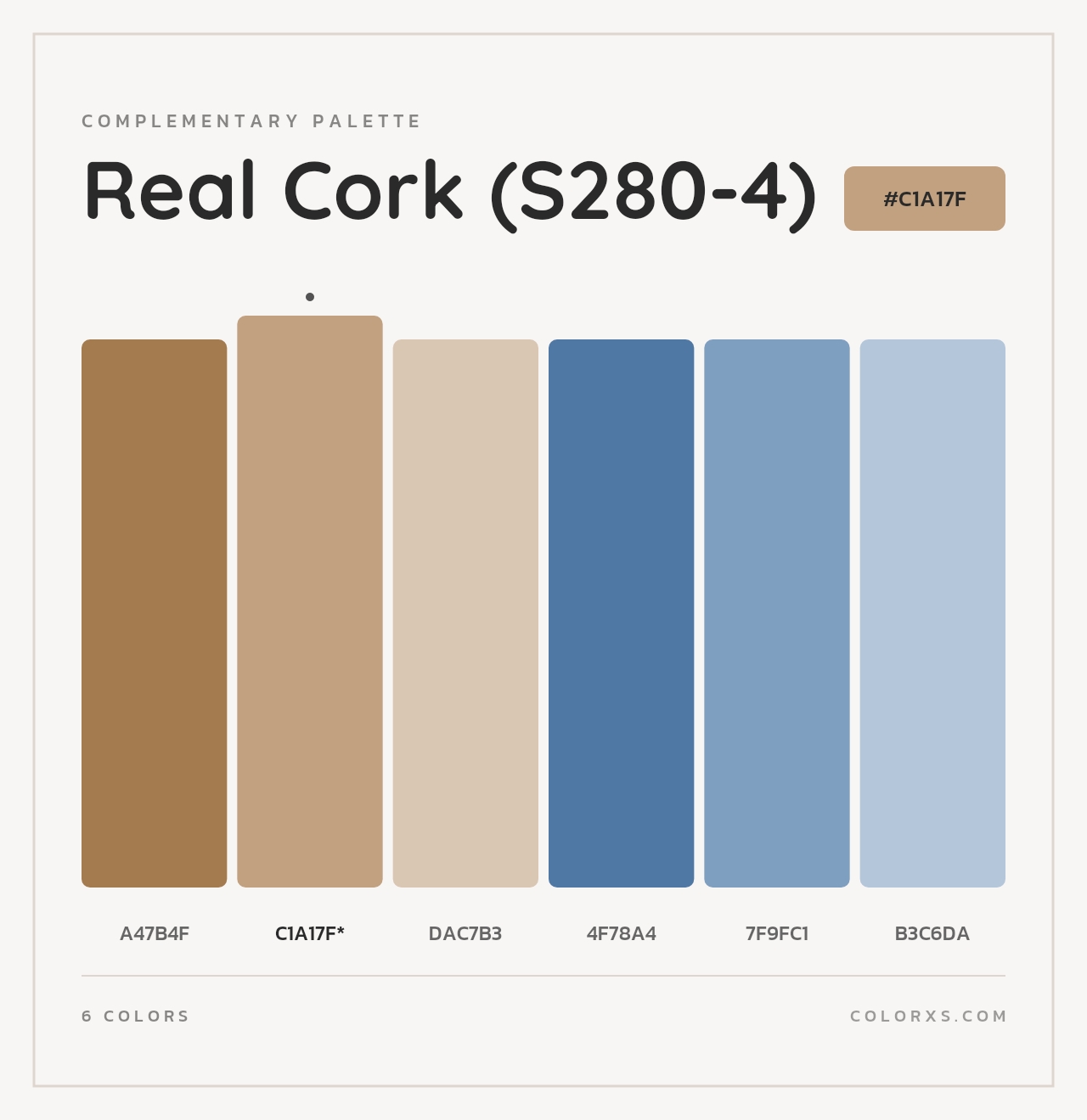 Real Cork (S280-4) - Complementary Color Palette