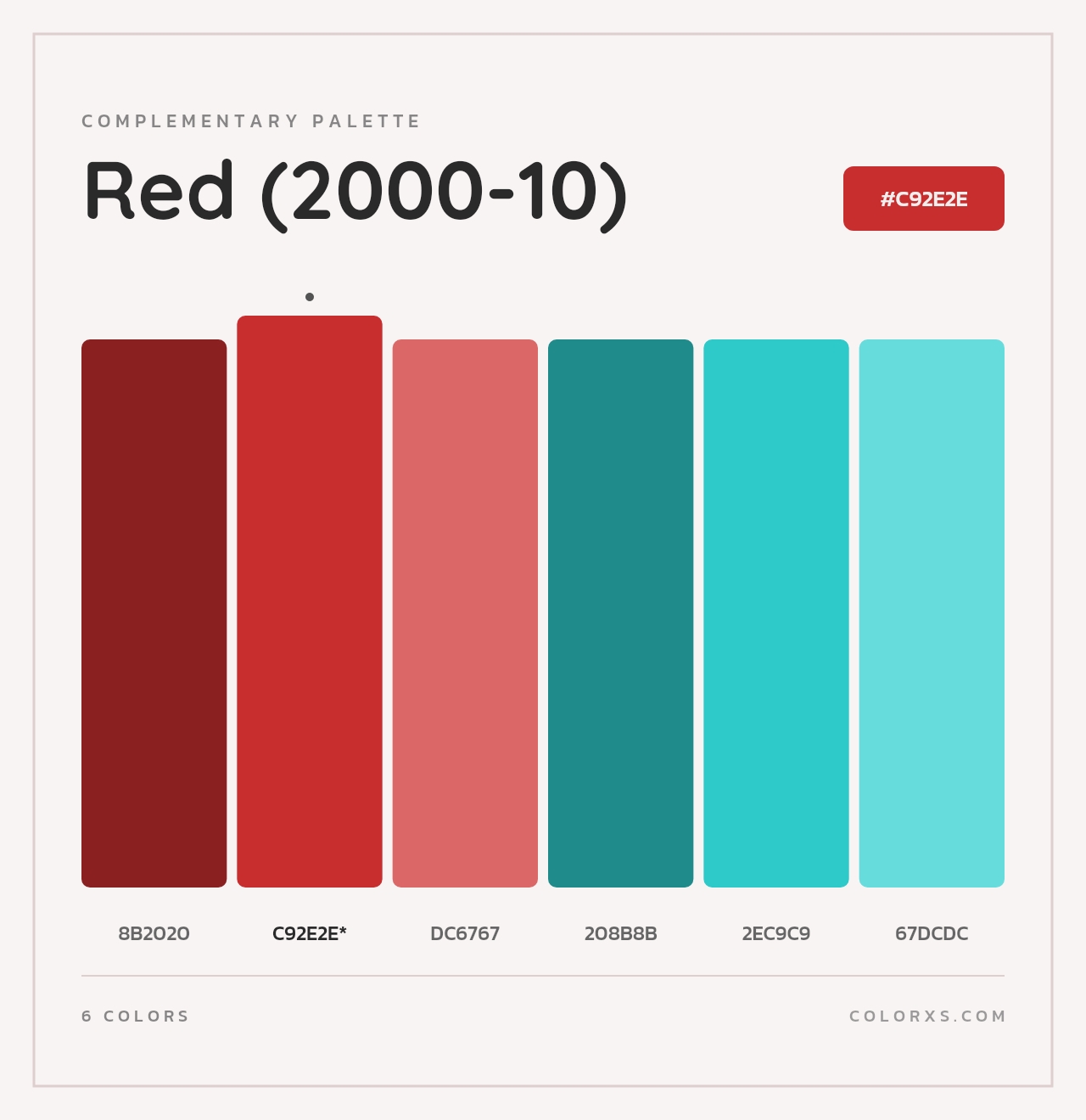 Red (2000-10) - Complementary Color Palette