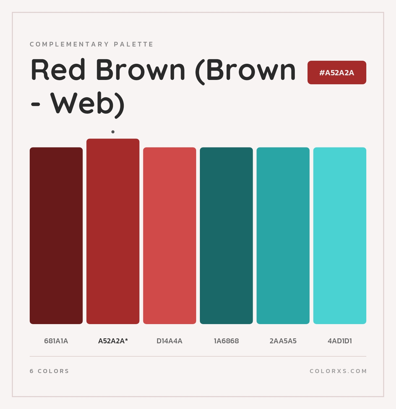 Red Brown (Brown - Web) - Complementary Color Palette