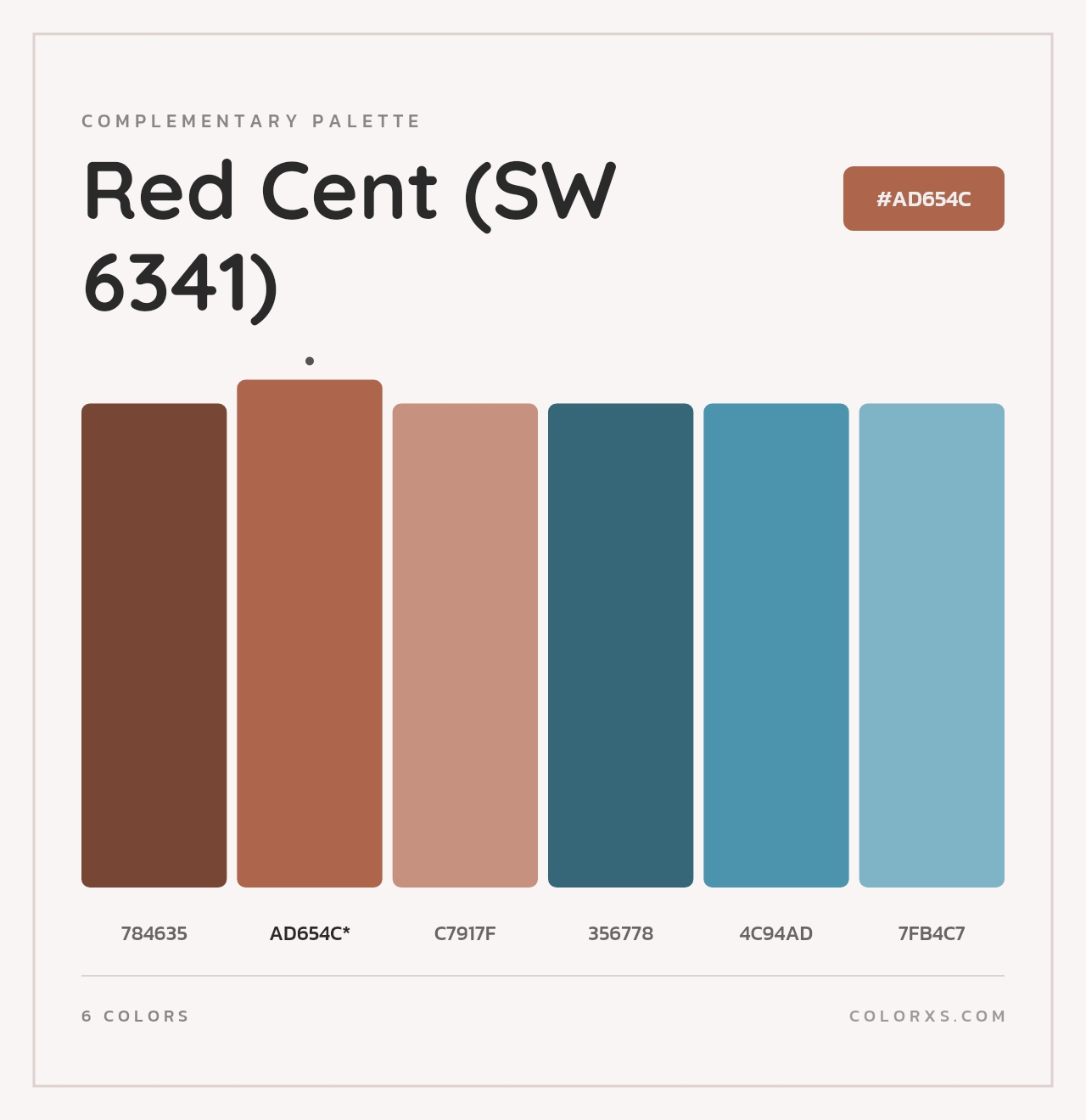 Red Cent (SW 6341) - Complementary Color Palette