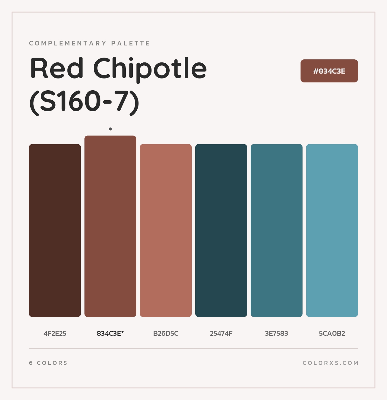 Red Chipotle (S160-7) - Complementary Color Palette