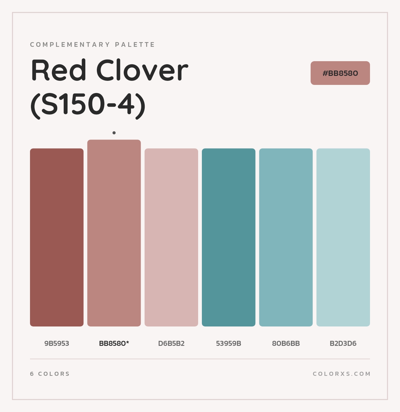 Red Clover (S150-4) - Complementary Color Palette