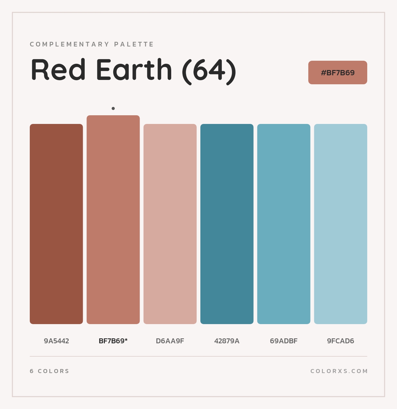 Red Earth (64) - Complementary Color Palette