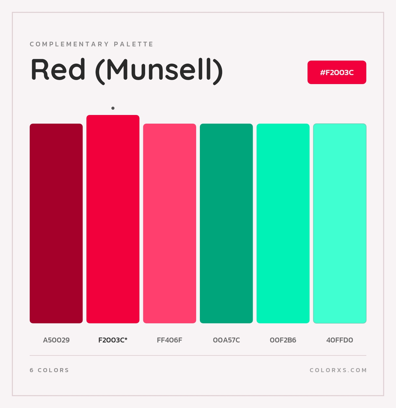 Red (Munsell) - Complementary Color Palette