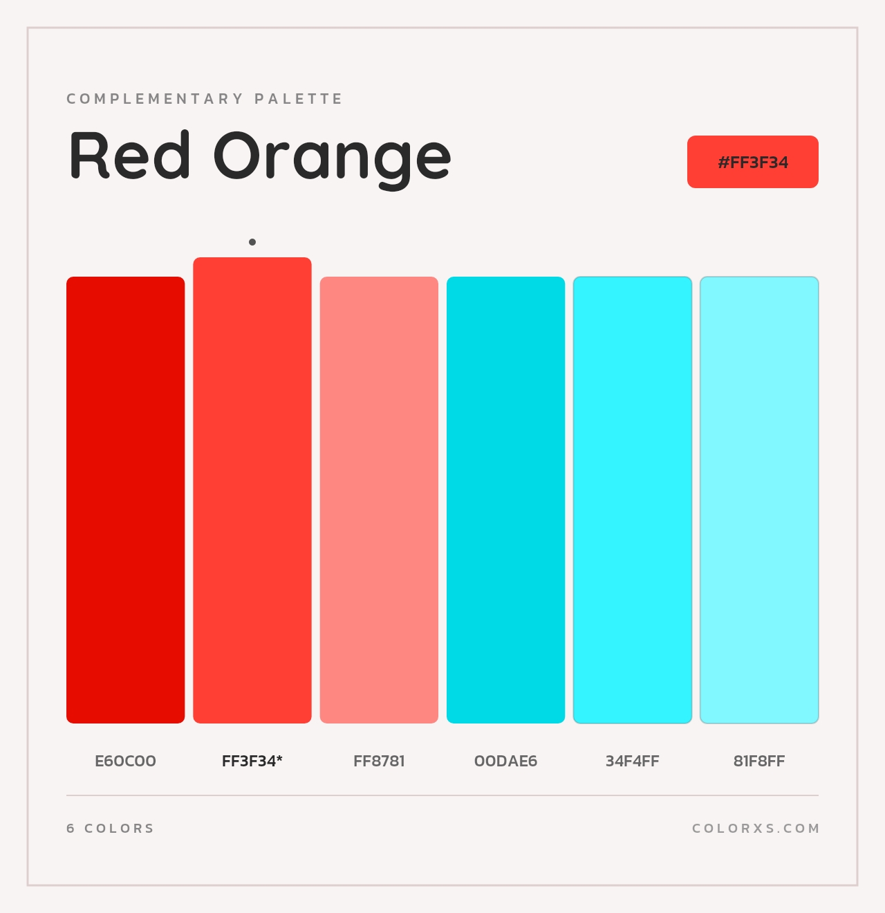 Red Orange - Complementary Color Palette