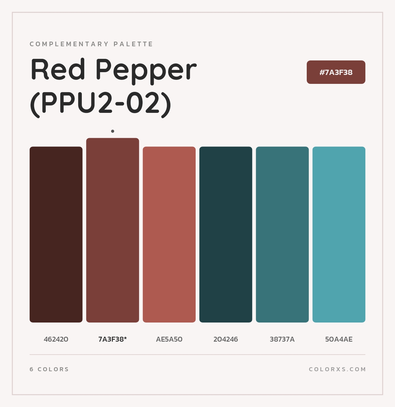 Red Pepper (PPU2-02) - Complementary Color Palette