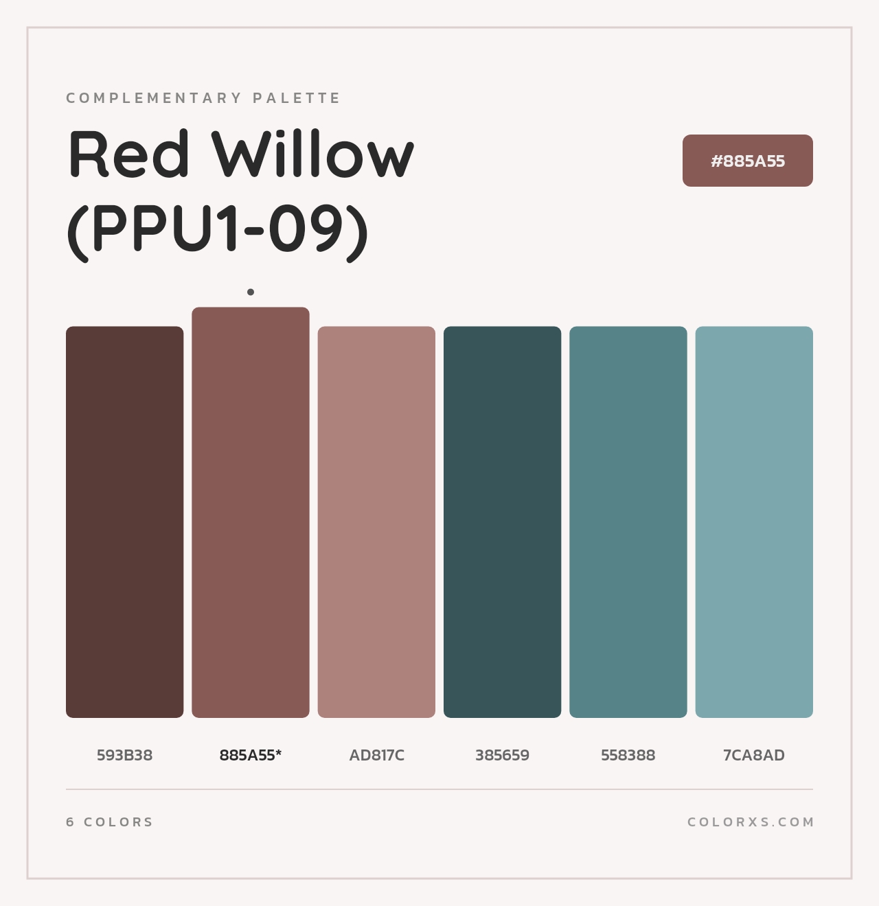 Red Willow (PPU1-09) - Complementary Color Palette