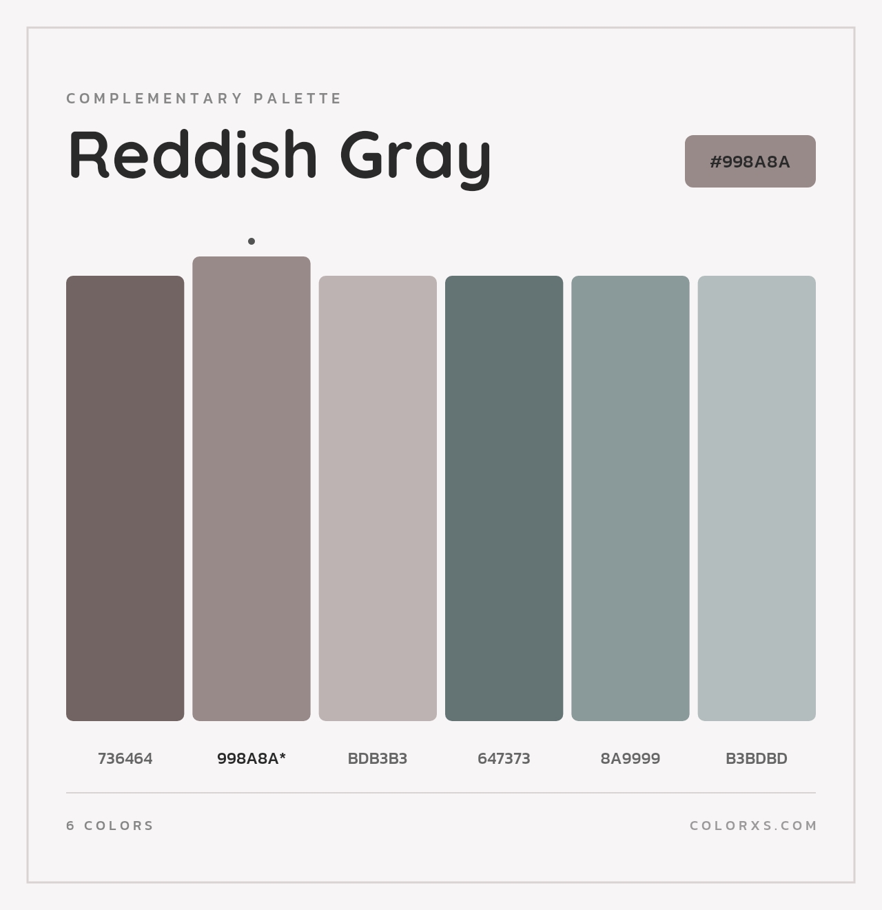 Reddish Gray - Complementary Color Palette