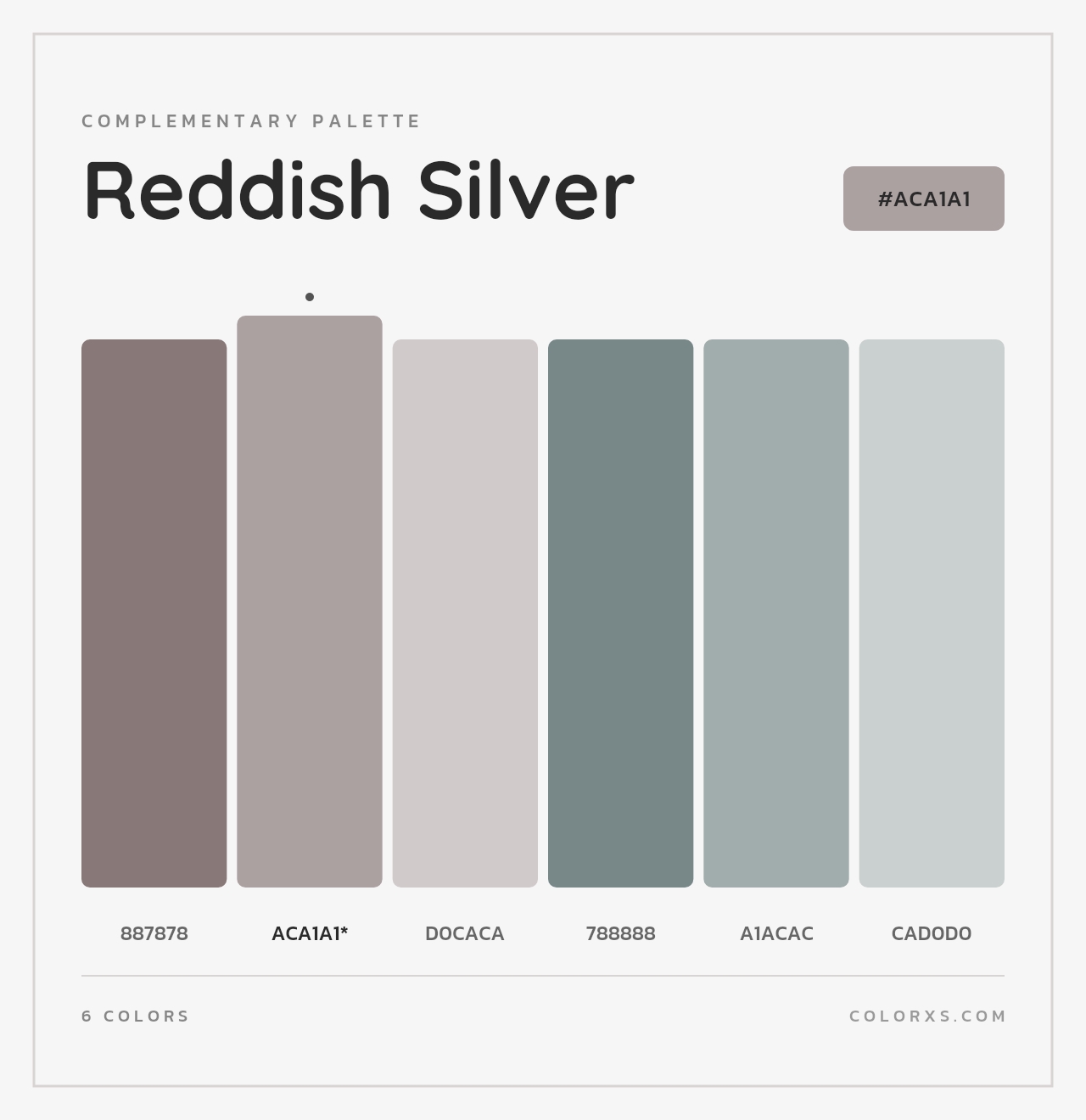 Reddish Silver - Complementary Color Palette