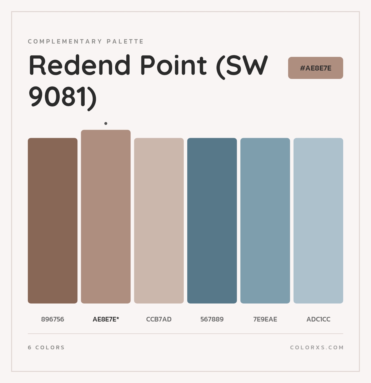 Redend Point (SW 9081) - Complementary Color Palette