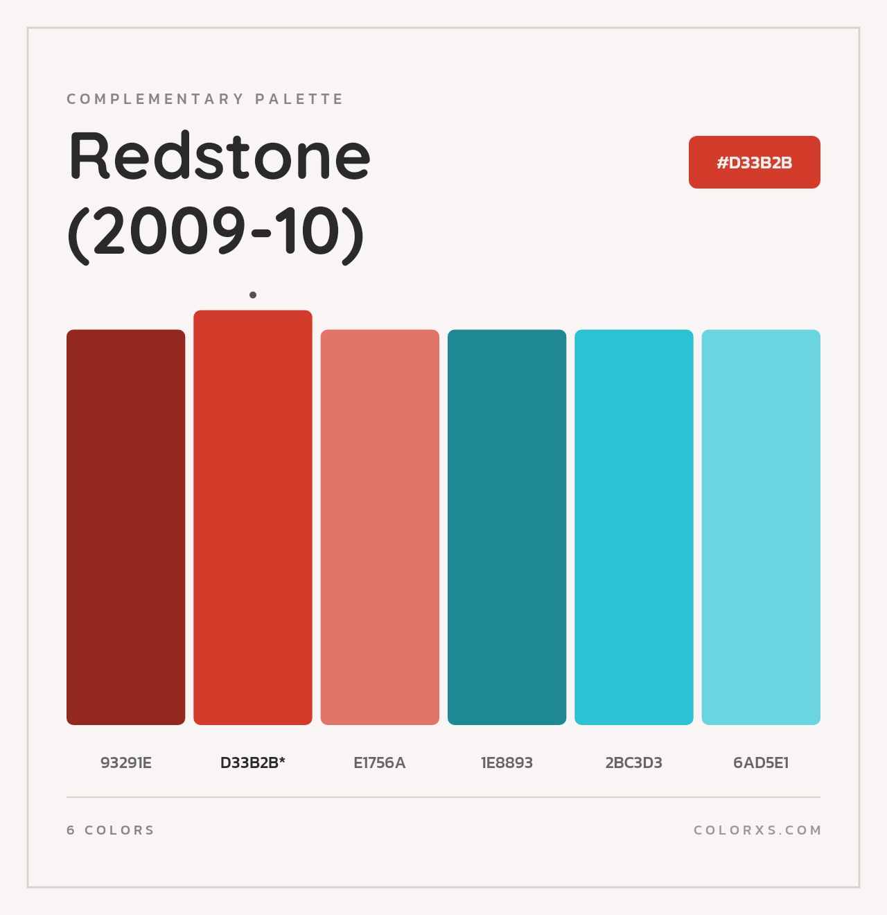 Redstone (2009-10) - Complementary Color Palette